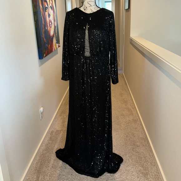 GIFFNISETI Maxi Dress Formal Black Sequin - Picture 1 of 13